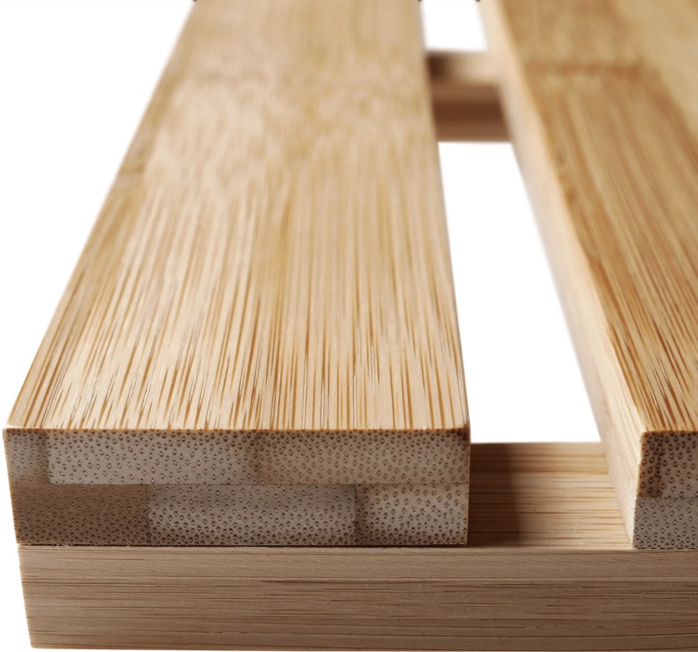 Csúszásgátló szőnyeg a fürdőszobába, természetes lakkozott bambusz, KLERA