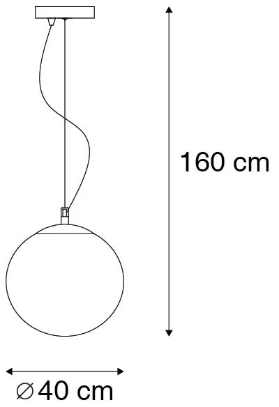 Modern lógólámpa üveg 40cm - Ball