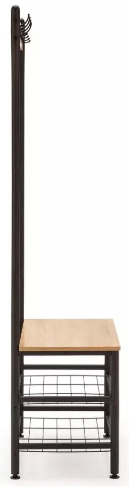 Intenso Home előszobai ruhafogas cipőtartó polcokkal 60 x 175cm sonoma tölgy