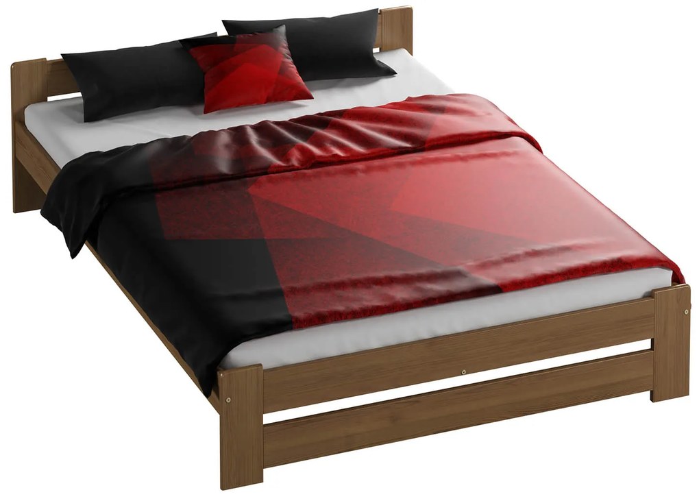 Fa ágy 140x200 Euro tölgy