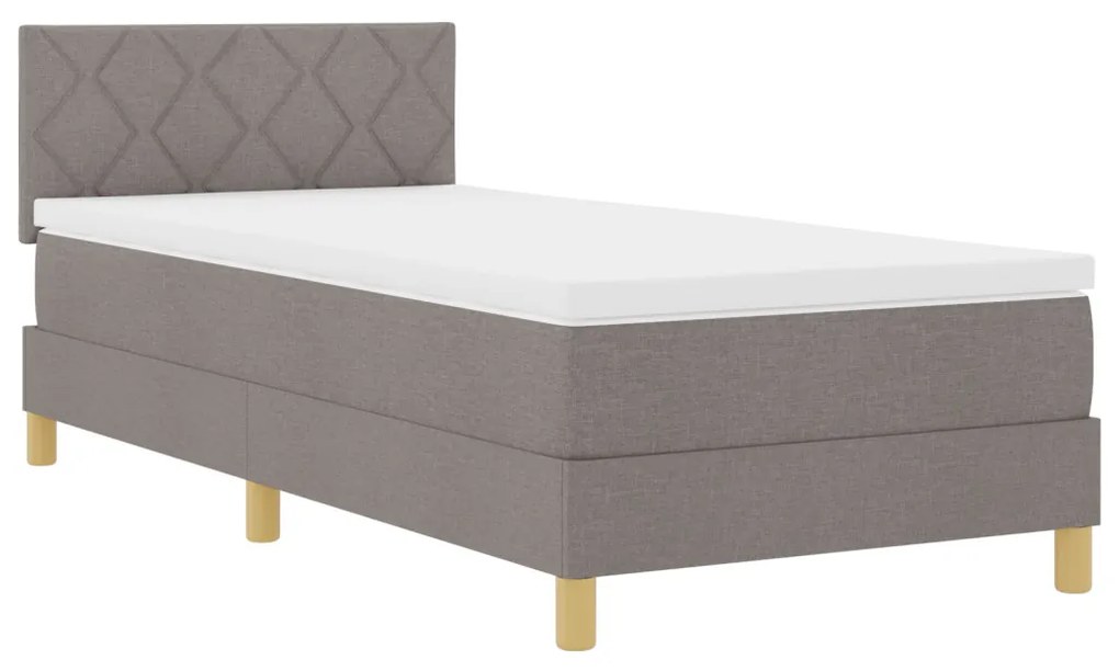 Boxspring ágy matraccal, topszínű, 90x200 cm, szövet