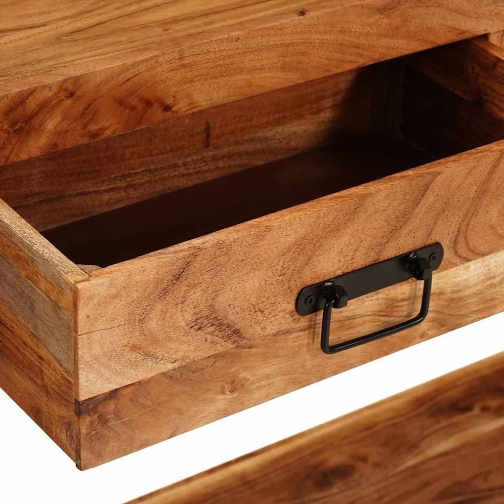 Konzolasztalok Egyéb 2 pcs Barna 200 x 33 x 75 cm Tömör akácfa