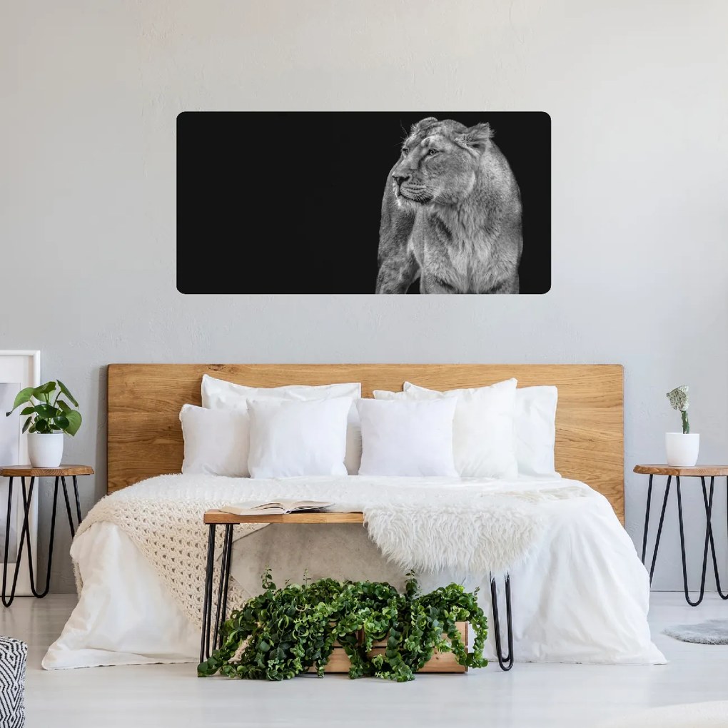 PIPPER. Öntapadós textiltapéta "Oroszlánnő"