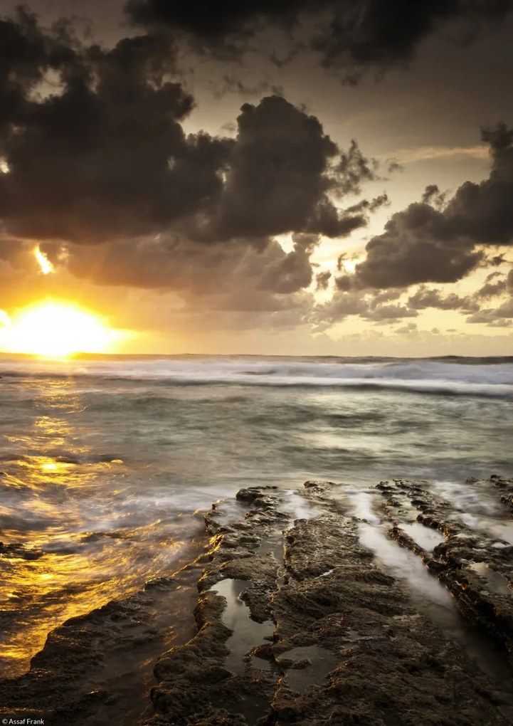 Poszter 21x29,7cm Naplemente a Palmachim strandon 2, Assaf Frank