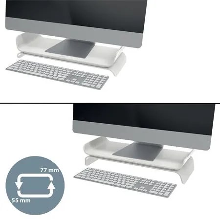 Monitorállvány, LEITZ Ergo, világosszürke (E65040085)