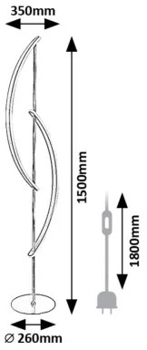 Rabalux 74197 - LED Állólámpa JARNELLE LED/30W/230V
