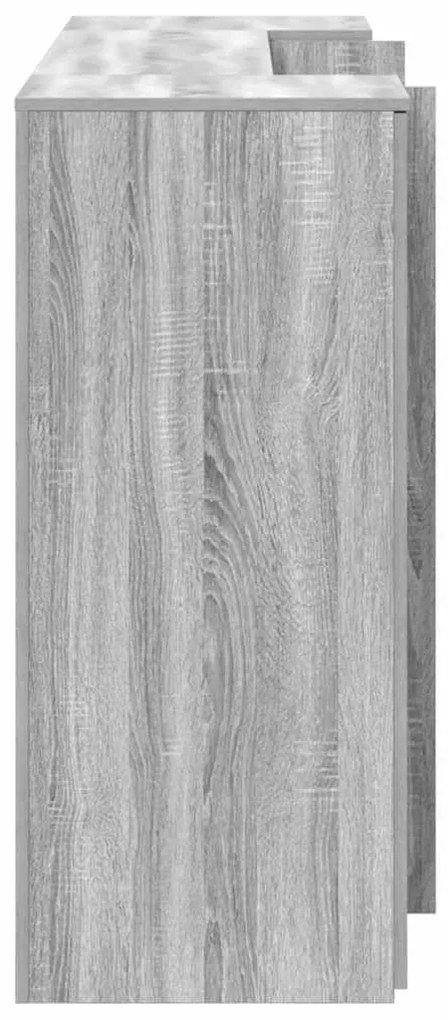 recepciós pult szürke sonoma 180x50x103,5 cm szerelt fa