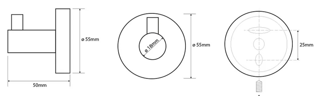 SAPHO XS201 X-Steel kampó, csiszolt rozsdamentesacél