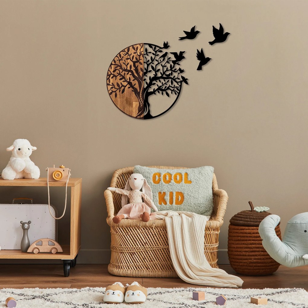 Fa fali dekoráció, Tree And Birds - 322