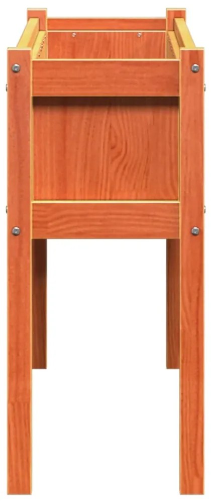 viaszbarna tömör fenyőfa kerti virágláda 110 x 31 x 70 cm