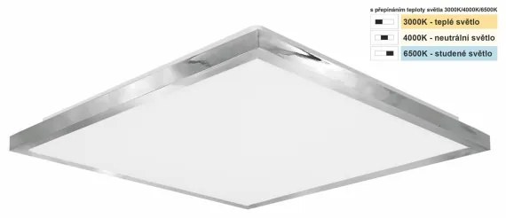 Top Light -LED Fürdőszobai mennyezeti lámpa SILVER LED/24W/230V IP44 38x38 cm króm