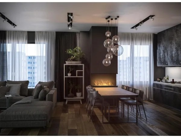 InFire - Beépített BIO kandalló 100x50 cm 3kW fekete