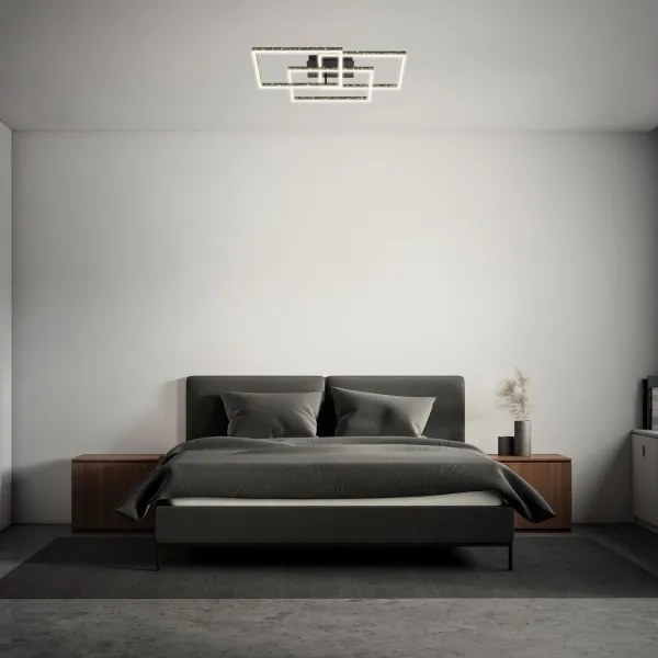 Brilo - LED Dimmelhető mennyezeti lámpa FRAME LED/57W/230V 3000K fekete