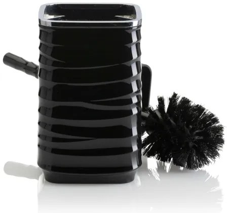 Fürdőszobai készlet WAVE 5 db fekete/króm