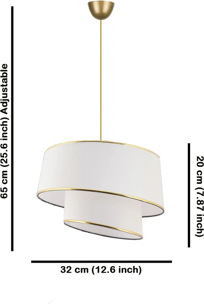 Barette - White, Gold