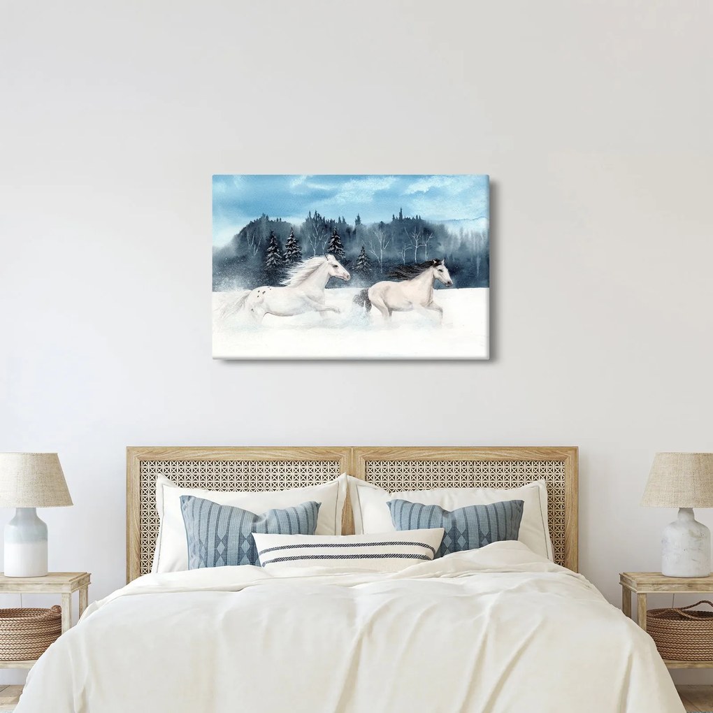 Festett lovak képe (90x60 cm)
