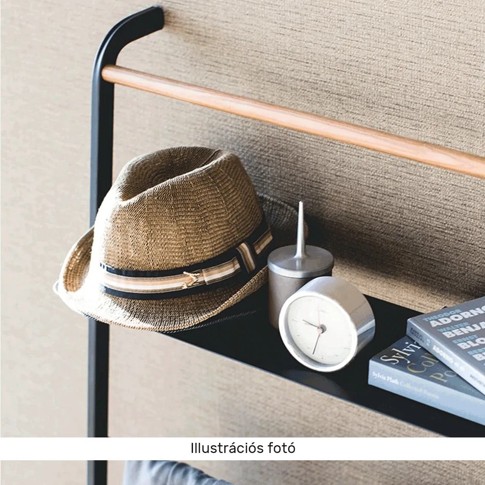 Akasztó/létra, fekete/fém, BUBY