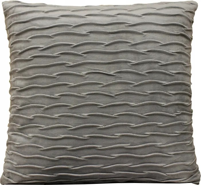 Párnahuzat Velvet Párna Világos Szürke 40x40 hullámok