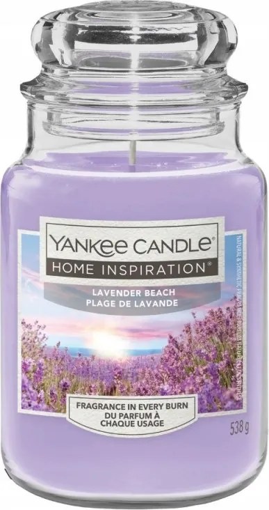 Paraffin illatgyertya Lavender Beach Yankee Candle nagy 538g