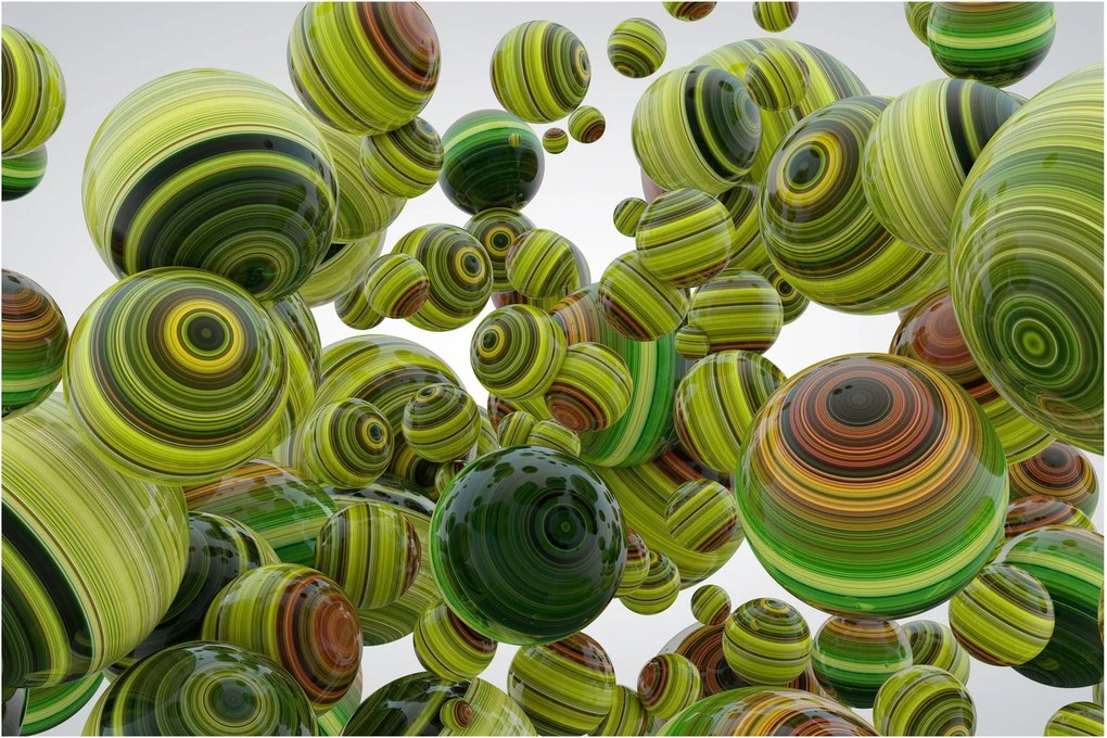 Csíkos gömbök képe (90x60 cm)