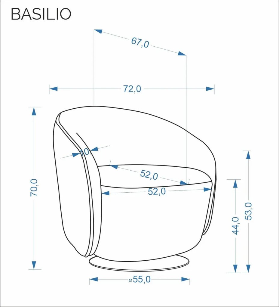 Basilio fotel barna