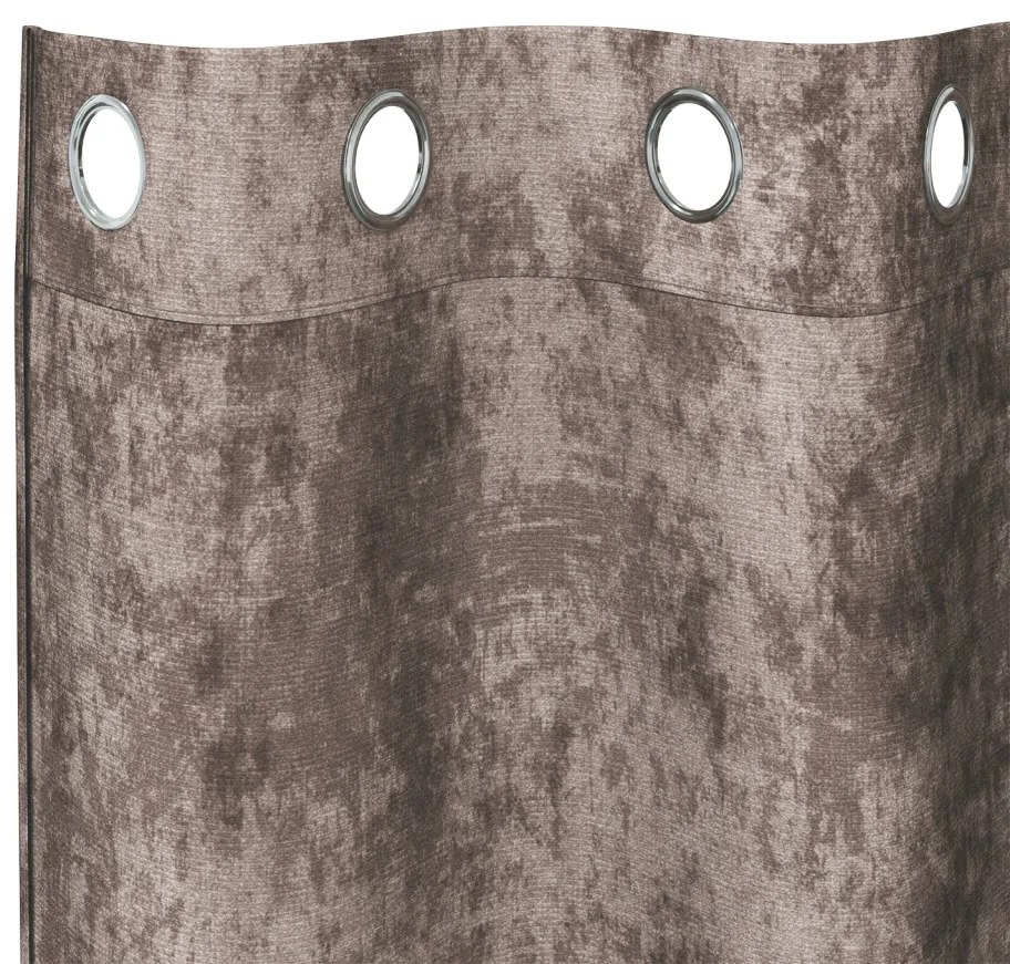 Bársony függöny szett 2 db szemfüggönnyel Kávé 245x140 cm