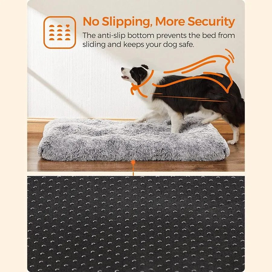 Kisállat fekhely, párnázott, mosható kutyafekhely, világosszürke | FEANDREA