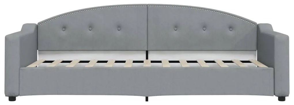 világosszürke szövet kihúzható heverő 80 x 200 cm