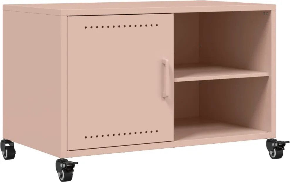 vidaXL rózsaszín acél TV-szekrény 68 x 39 x 43,5 cm