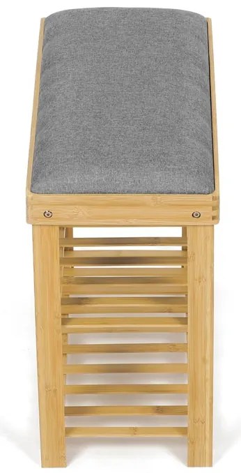 Natúr Bambusz Cipős, Szürke Színben DR-N1010 GREY2