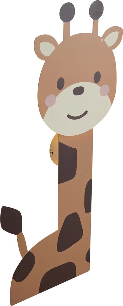 Gyerek fali lámpa narancssárga LED-del, 3 fokozatban dimmelhető - Gigi a Zsiráf