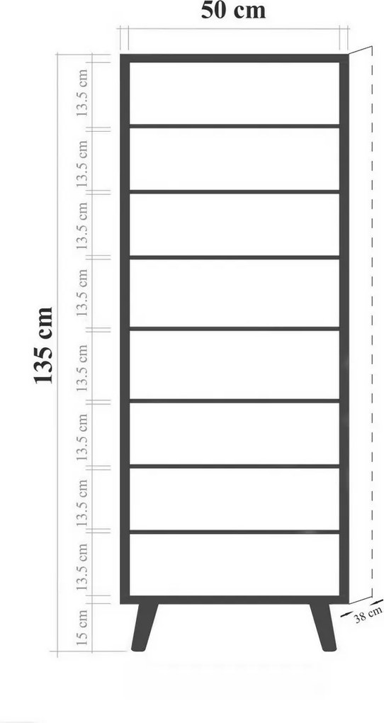 Mega Sonoma Oak Rattan cipősszekrény