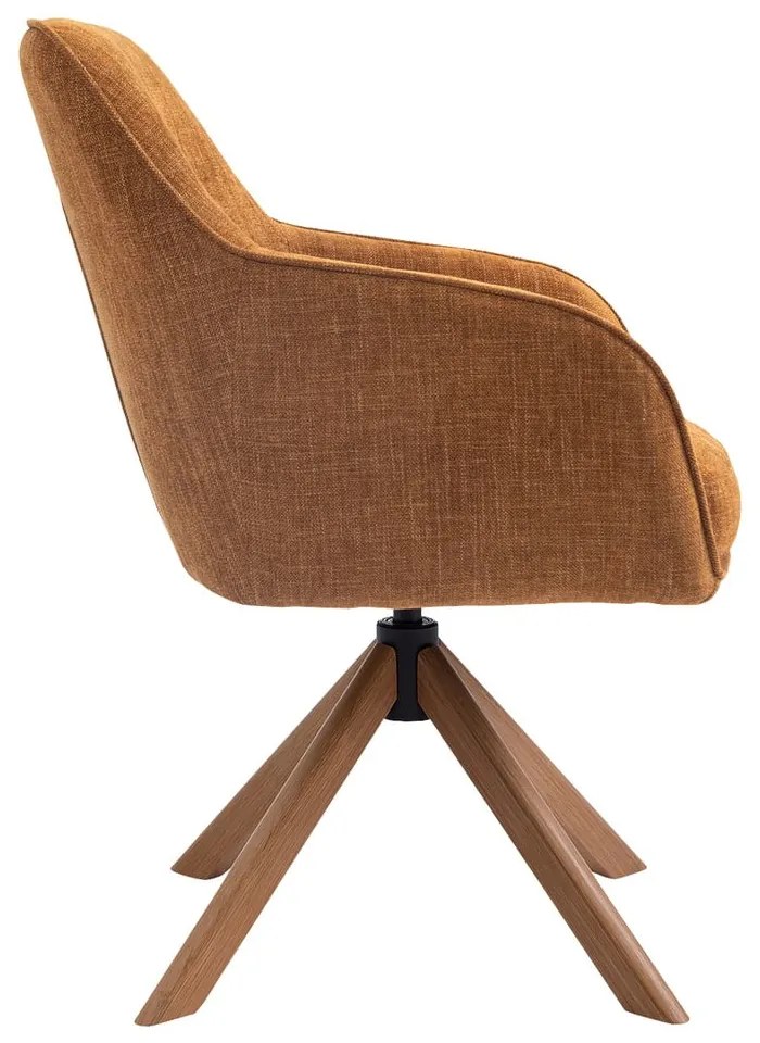 Narancssárga kárpitozott étkezőfotel szett 2 db-os Avola – Unique Furniture