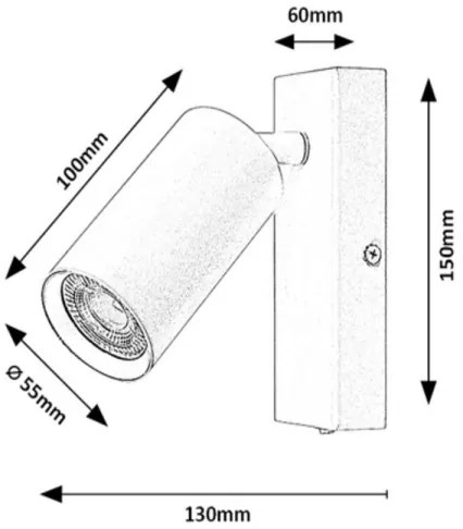 Rabalux 2081 - SOLO fali spotlámpa 1xGU10/25W/230V fehér