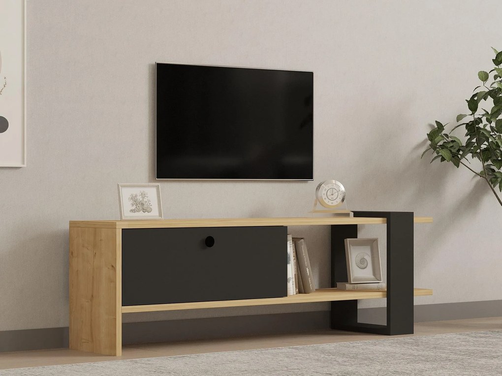 TV asztal/szekrény Balodu 1 (antracit + tölgy) . 1095108