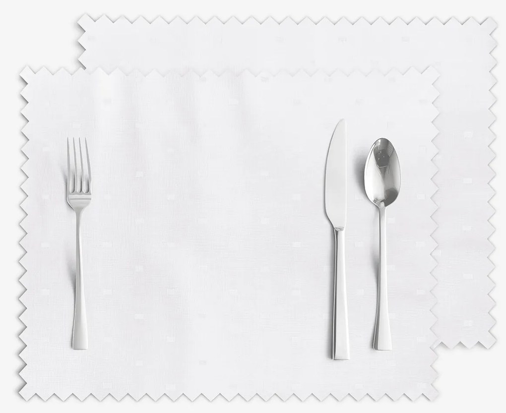 Goldea ünnepi teflonos reggeliző alátét - fehér alapon fényes négyzetek - 2db 30 x 40 cm