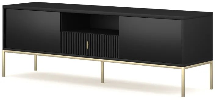 Tv Állvány Fekete/Arany Színben. MAGGIORE MA01. 155 cm.