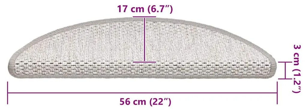 15 db szizál hatású platina öntapadó lépcsőszőnyeg 56x17x3 cm