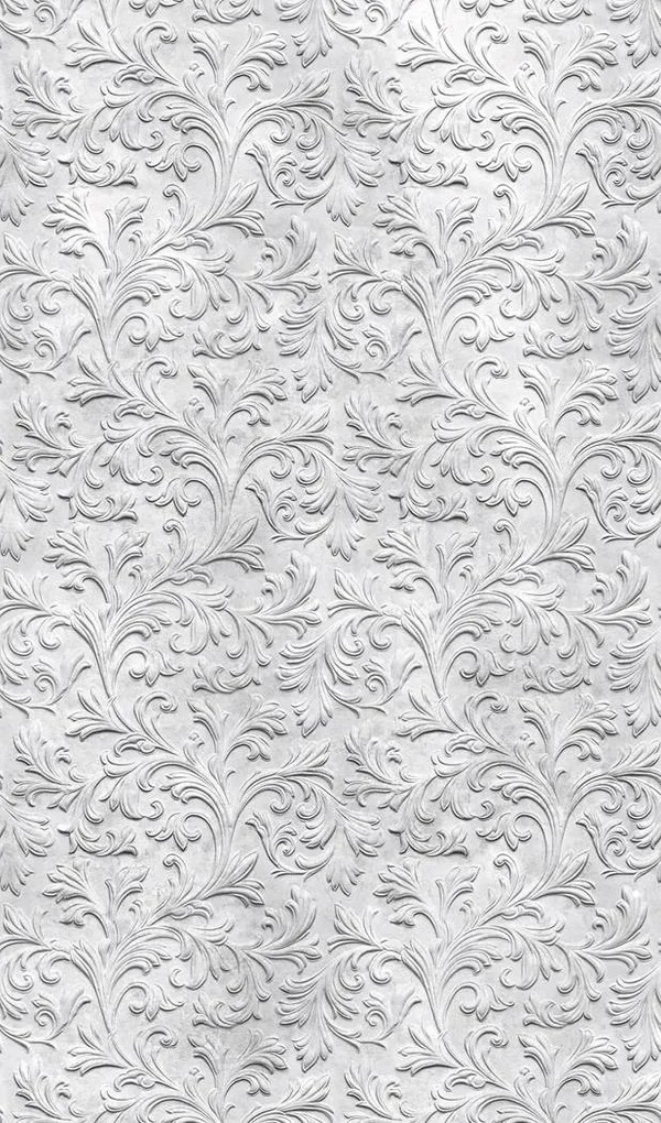 Növényi Díszek Fotótapéta Világosszürke Mosható 159 cm X 270 cm