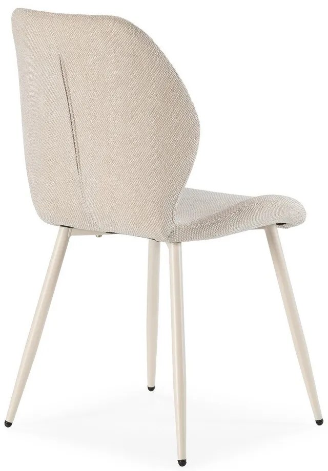 Krémszínű kárpitozott étkezőszék szett 4 db-os Ansu – Marckeric