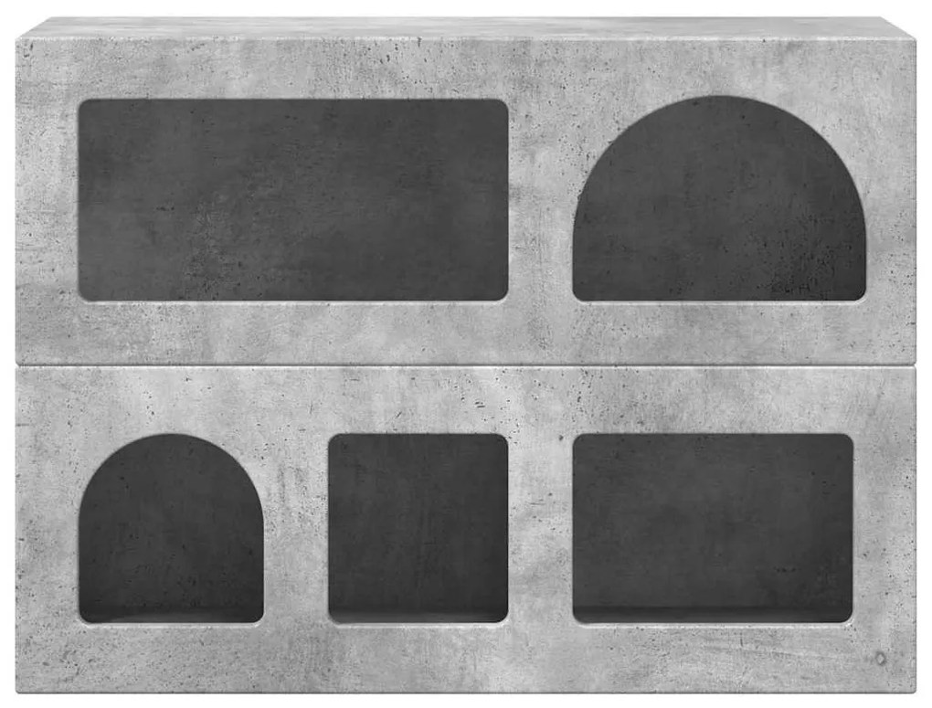 Széf Beton Szürke 80,5 x 35 x 59 cm Faanyag