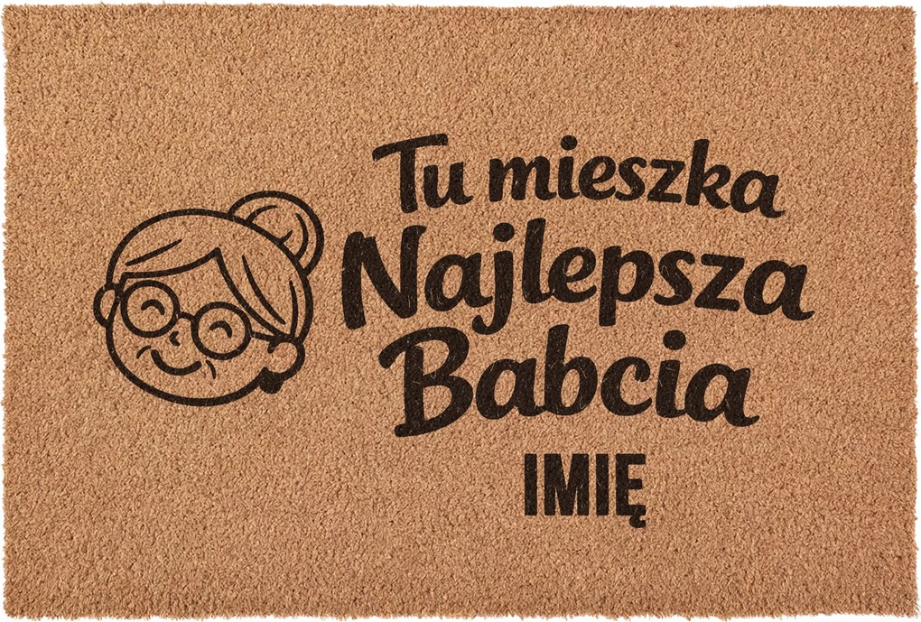 Lábtörlő Személyre szabott Nagymama Napja Ajándék Kókusz 60x40