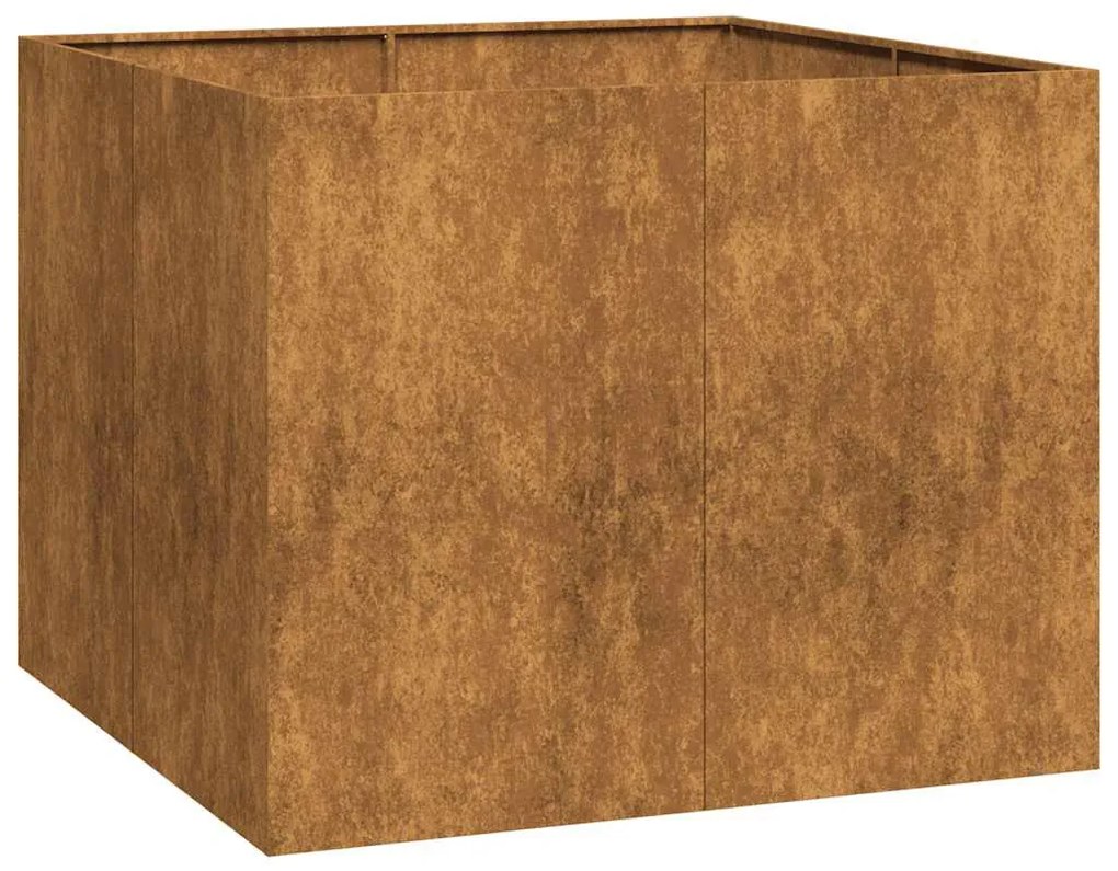 vidaXL ültető rozsdás 100x100x80 cm időjárásálló acélból