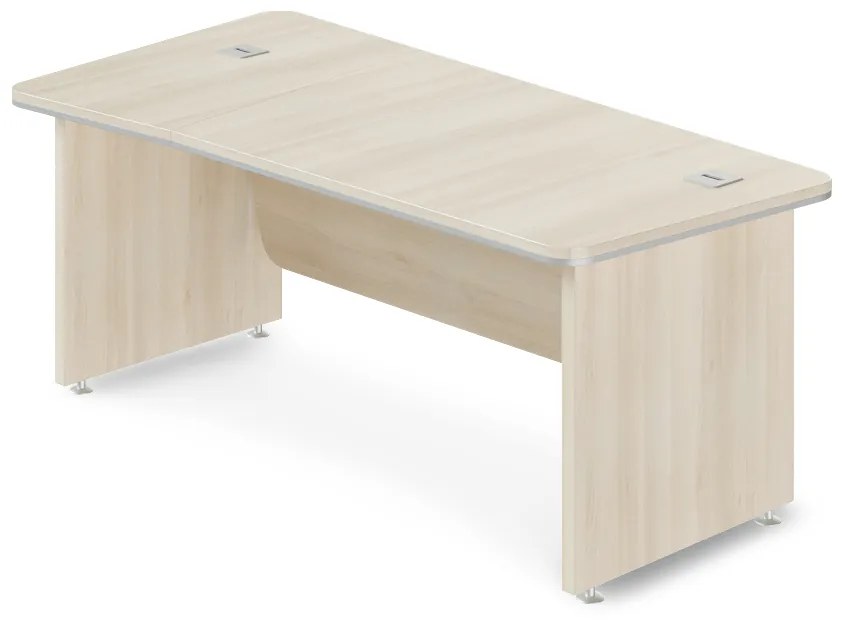 TopOffice Premium ergonomikus asztal 203,2 x 102,7 cm, bal, világos akác