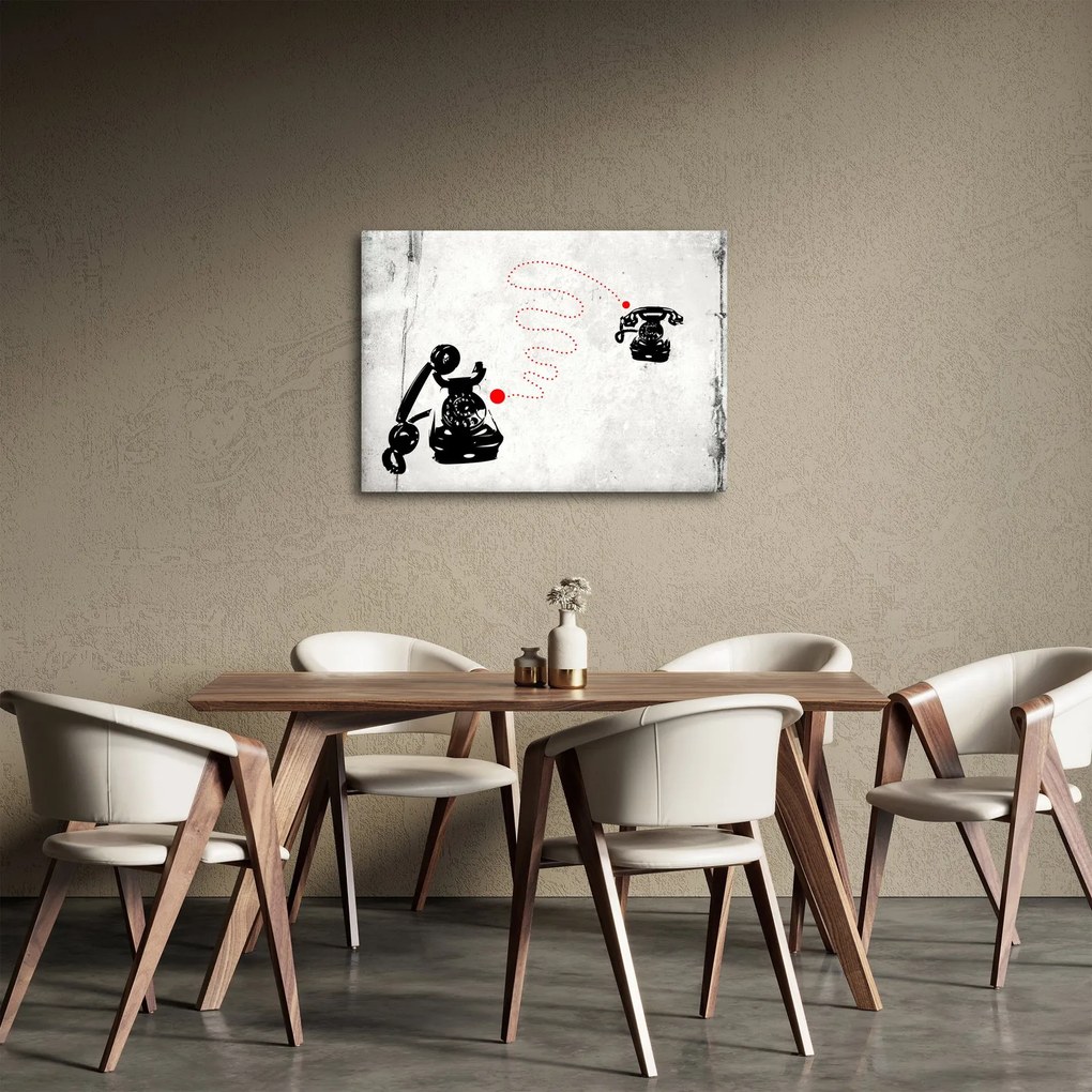 Kép - Telefon rajza Banksy stílusában (70x50 cm)