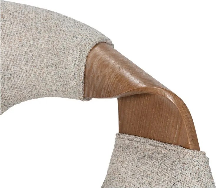 Bézs kárpitozott karfás étkezőfotel szett 2 db-os Elif – MOME