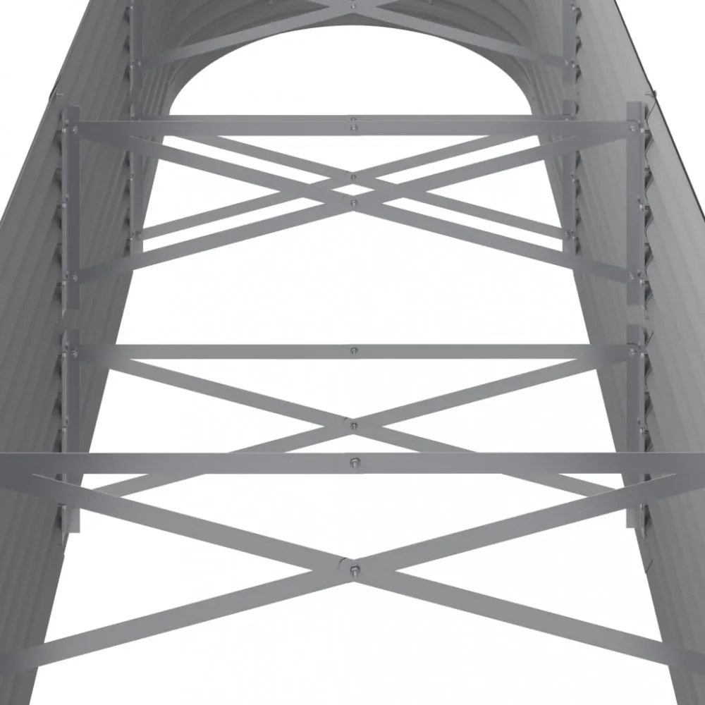 szürke horganyzott acél kerti magaságyás 296x80x68 cm