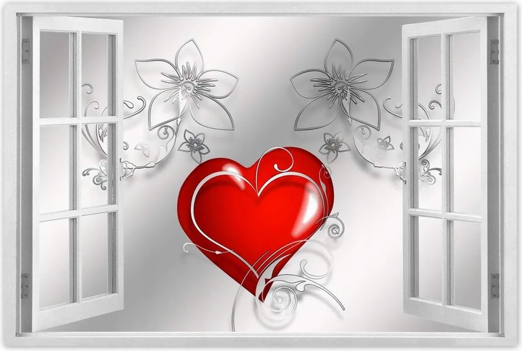 Poszterek 120x80 Piros szív