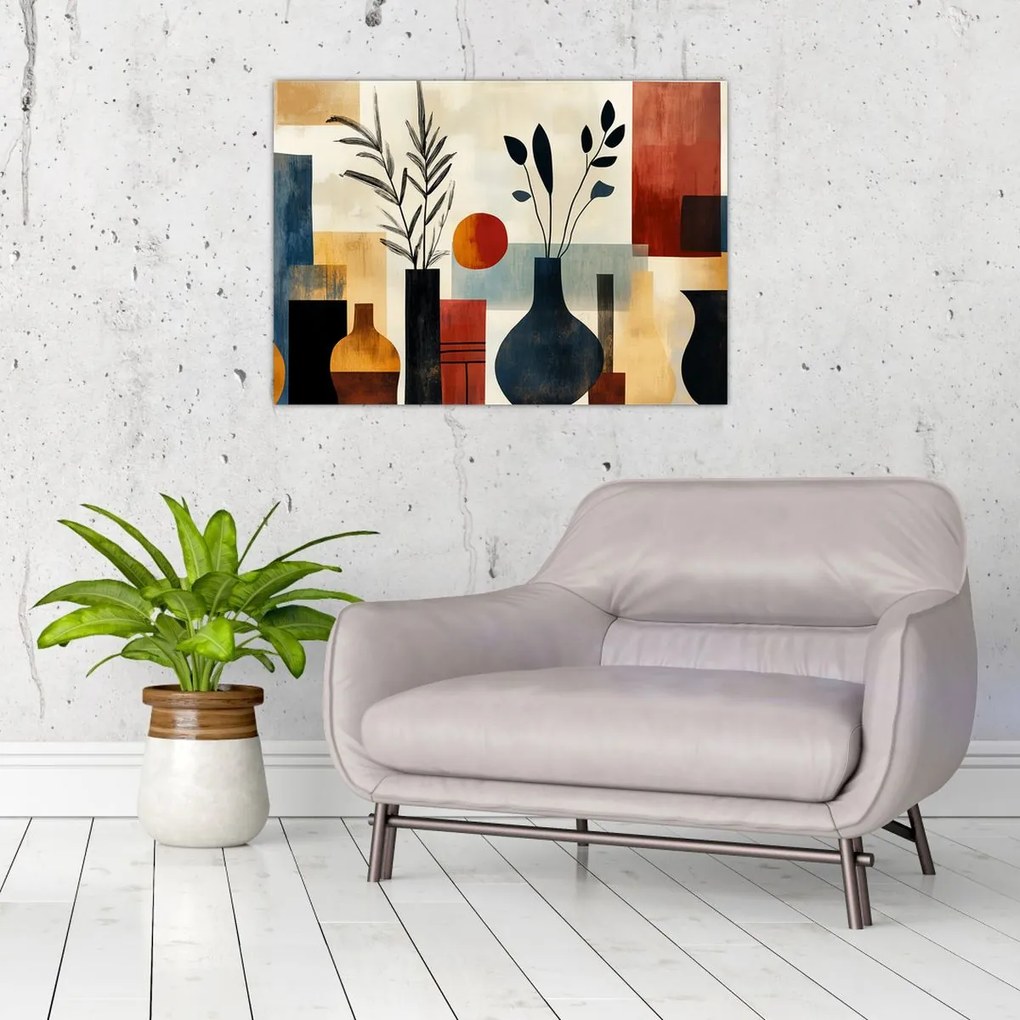 Kép - Kubista vázák (70x50 cm)