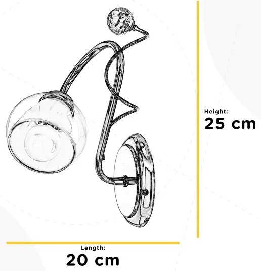 ONLI - Fali lámpa WENDY 1xE14/6W/230V fényezett króm